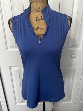 EP Pro New York Blue Sleeveless Golf Shirt